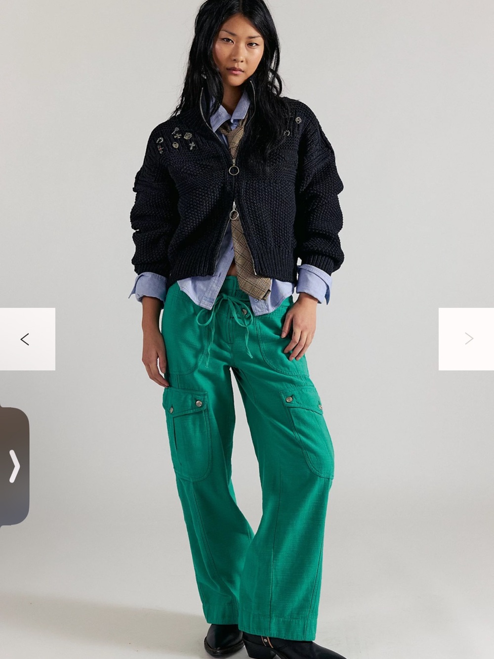 We the Free Park Ave Pants Green Size M NWT